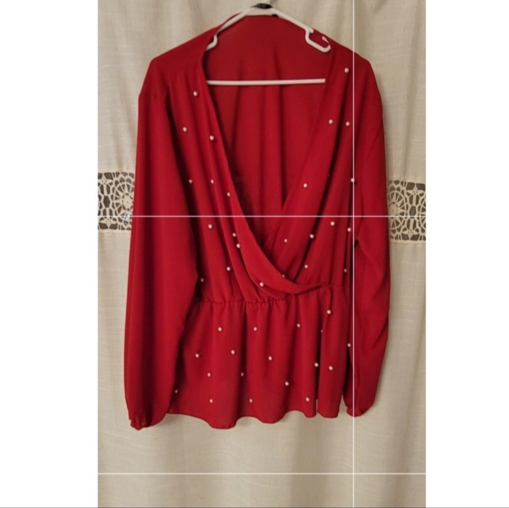 Red Blouse Shein
